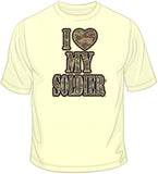 I Heart My Soldier T Shirt