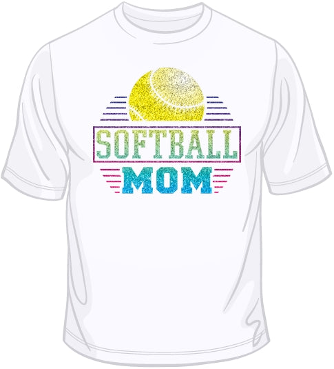 Softball Mom - Glitter T Shirt