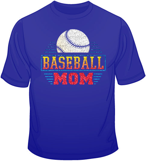 Baseball Mom - Glitter T Shirt