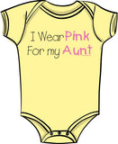 I Wear Pink For My Aunt - Breast Cancer Awareness T Shirt