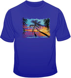 Neon Beach Scene T Shirt