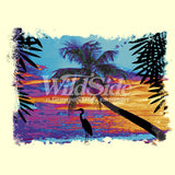 Neon Beach Scene T Shirt