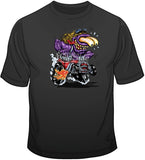 Purple Monster Red Hot Rod T Shirt