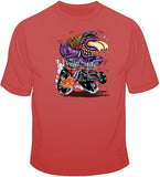 Purple Monster Red Hot Rod T Shirt