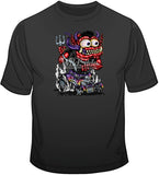 Red Monster Purple Hot Rod T Shirt