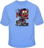 Red Monster Purple Hot Rod T Shirt