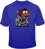 Red Monster Purple Hot Rod T Shirt