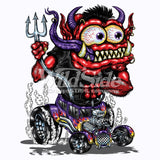 Red Monster Purple Hot Rod T Shirt