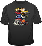 Yellow Monster Red Hot Rod T Shirt