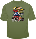 Yellow Monster Red Hot Rod T Shirt