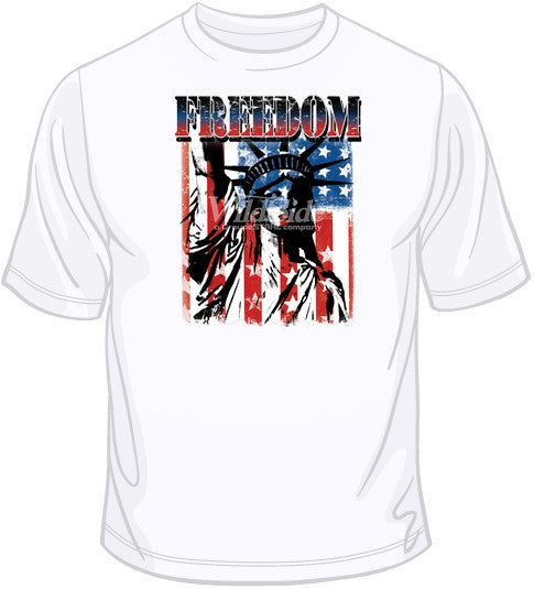 Freedom Flag w/ Lady Liberty T Shirt