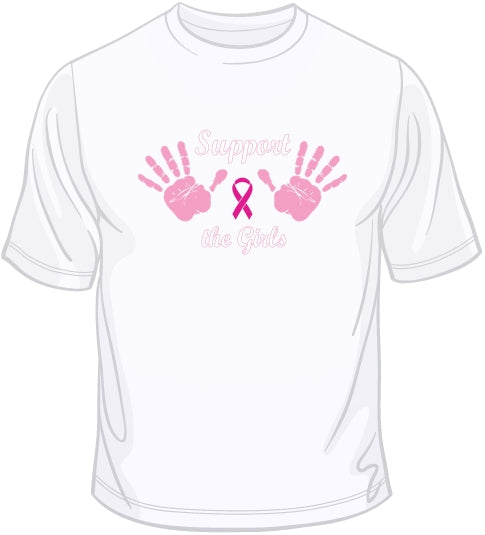Support The Girls - Breast Cancer Awareness T Shirt