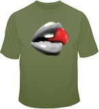 Lips And Strawberry T Shirt