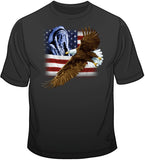 Indian, U.S. Flag & Eagle T Shirt