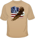Indian, U.S. Flag & Eagle T Shirt