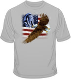 Indian, U.S. Flag & Eagle T Shirt