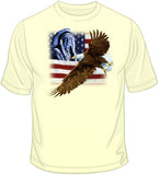Indian, U.S. Flag & Eagle T Shirt