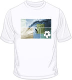 Surfer Wave Hibiscus Mosaic T Shirt