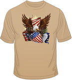 Patriotic Eagle w/ Shield T Shirt