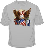 Patriotic Eagle w/ Shield T Shirt
