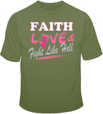 Fight Like Hell - Breast Cancer Awareness T Shirt