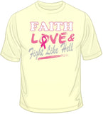 Fight Like Hell - Breast Cancer Awareness T Shirt