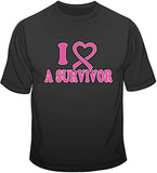 I Love A Survivor - Breast Cancer Awareness T Shirt