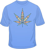 Pot Leaf - Multi Pastel T Shirt