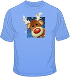 Rudolph Face - Christmas T Shirt