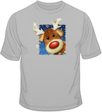 Rudolph Face - Christmas T Shirt