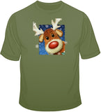 Rudolph Face - Christmas T Shirt