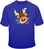 Rudolph Face - Christmas T Shirt