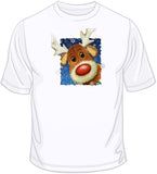 Rudolph Face - Christmas T Shirt