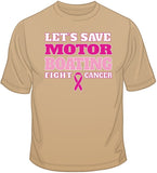 Save Motor Boating - Breast Cancer Awareness T Shirt