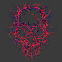 Neon Cracked Skull T Shirt