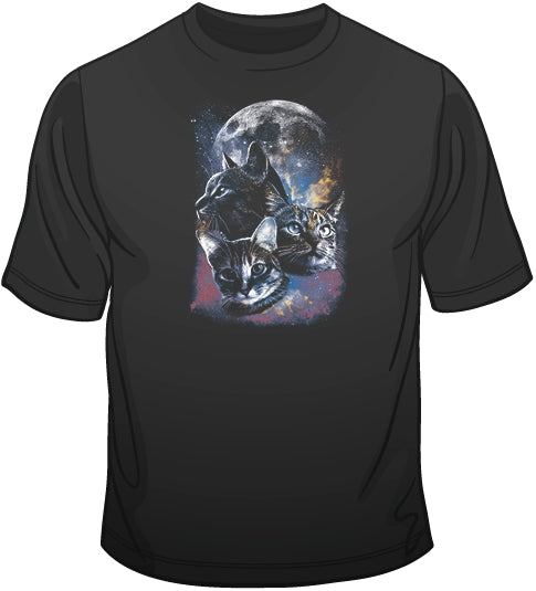 Space Cats Moon T Shirt