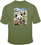 Mt Rushmore - funny animal selfie T Shirt