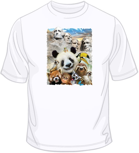 Mt Rushmore - funny animal selfie T Shirt