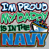 Proud of My Daddy - Navy T Shirt