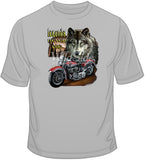 Wolf Legend w/ Motorcycle T Shirt