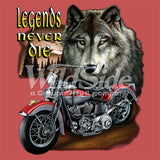 Wolf Legend w/ Motorcycle T Shirt