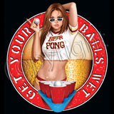 Beer Pong Girl T Shirt
