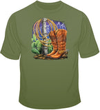 Boots, Rope, Cactus T Shirt