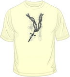Crucifix &amp; Chain T Shirt