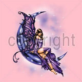 Fairy Sitting on Moon T Shirt