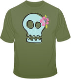 Flower Skull T Shirt