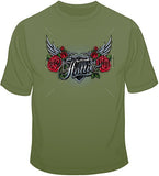 Hottie w/ Wings &amp; Roses T Shirt