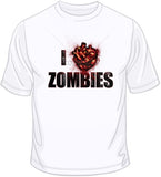 I Love Zombies T Shirt