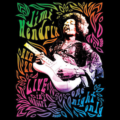Jimi Hendrix One Night Neon  T Shirt