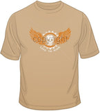 Live to Ride Skull Wings T Shirt
